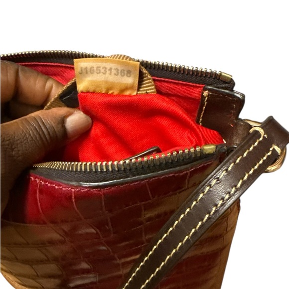 Dooney & Bourke Red Croc-Embossed Crossbody Bag - Picture 4 of 8